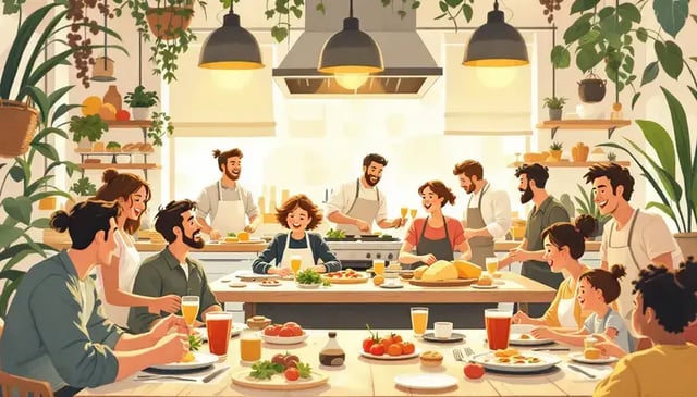Visual representation of core values in the restaurant industry.